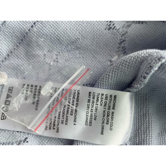 Free People Women’s Madonna Semi-Sheer Lace Cropped Top Blouse Lilac Size XL - Picture 8 of 9